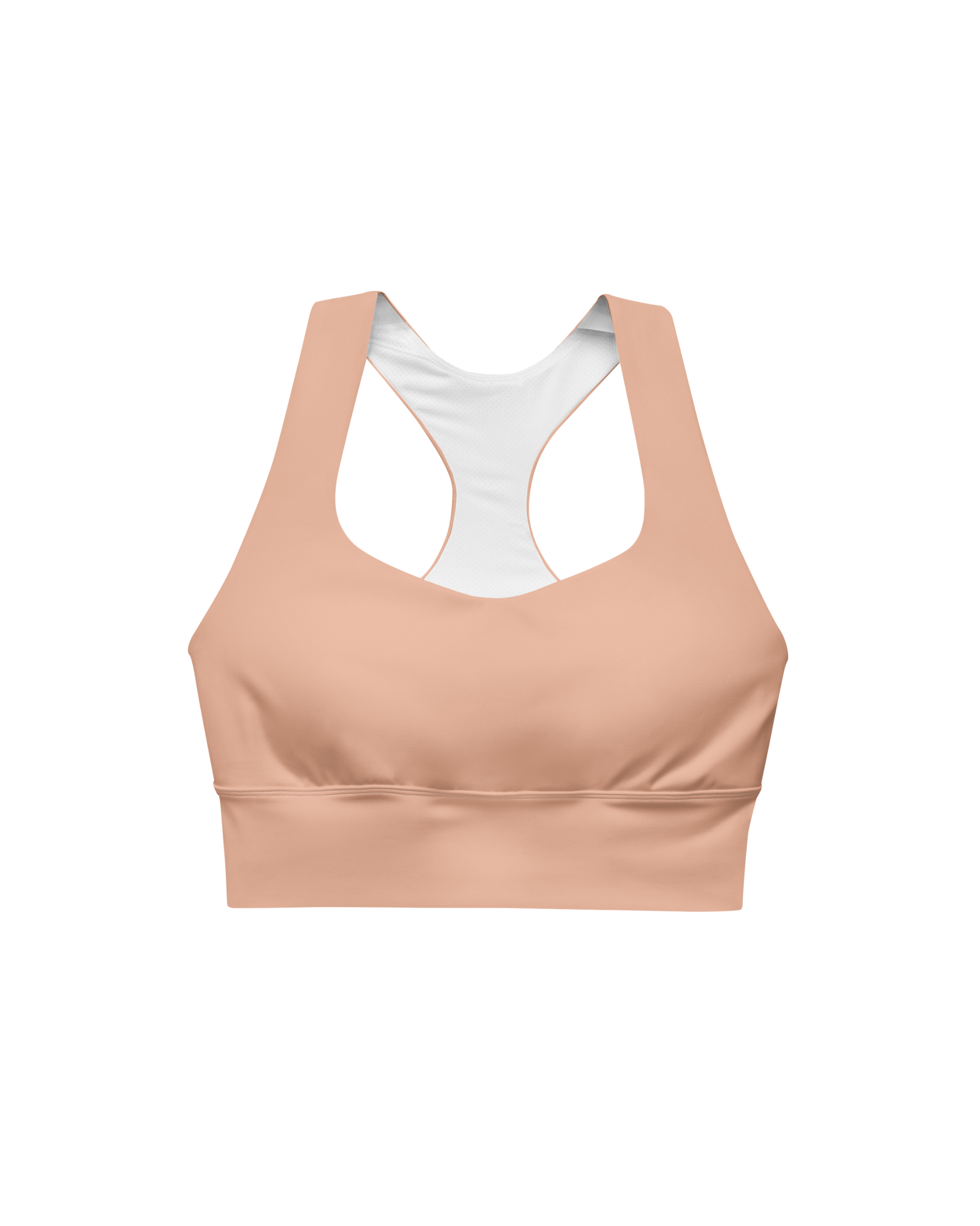 Duna Recycled Sport Top in warm peach tone with brand back detail