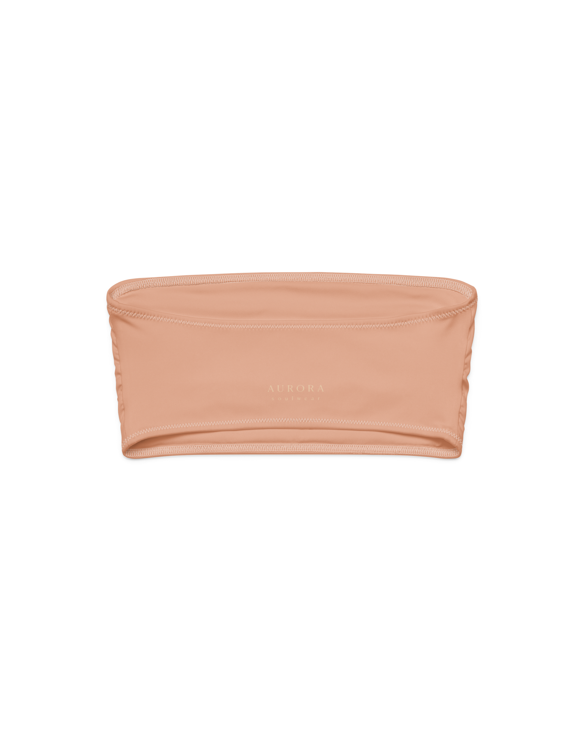 Duna Riviera Recycled Bandeau Bikini Top in warm sand tone
