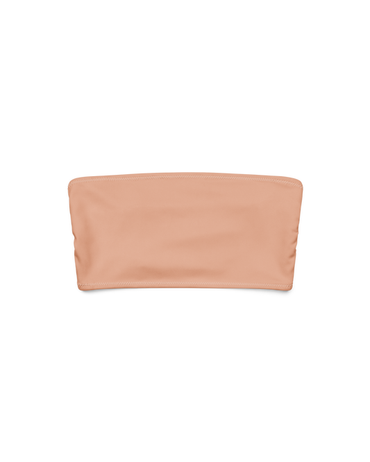 Duna Riviera Recycled Bandeau Bikini Top in warm sand tone
