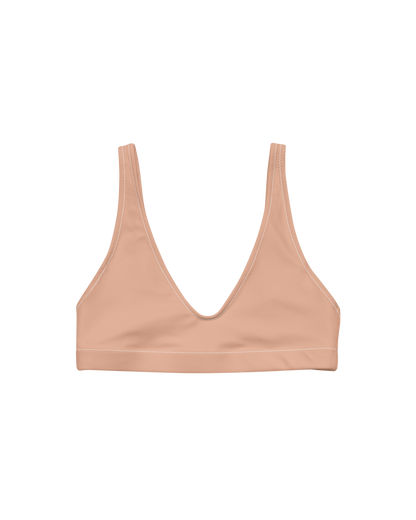 Duna Sienna Padded Bikini Top in warm sand tone