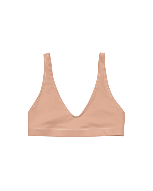 Duna Sienna Padded Bikini Top in warm sand tone
