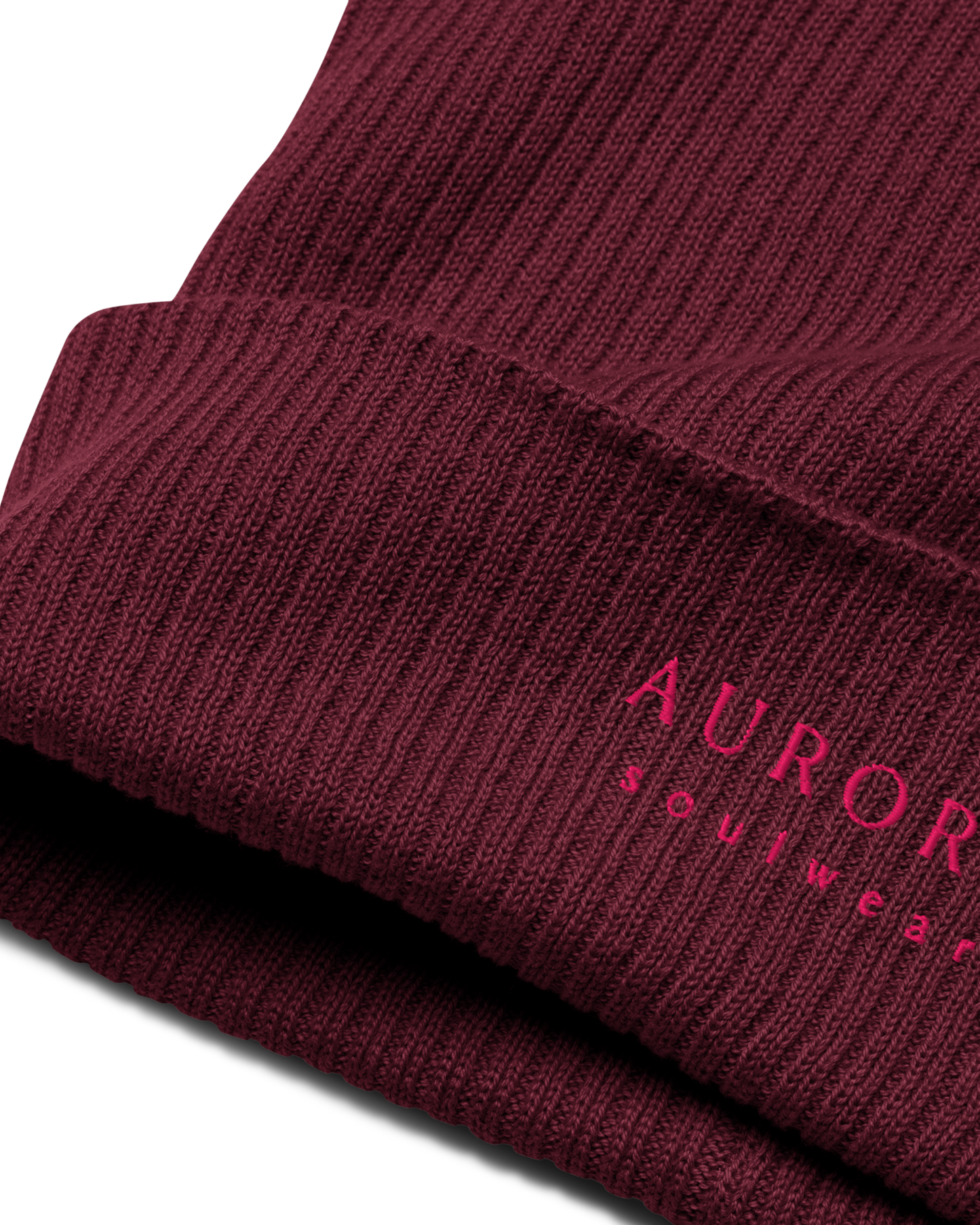 Ember Organic Beanie in burgundy