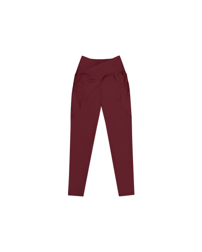 Ember Recycled Leggings in burgundy