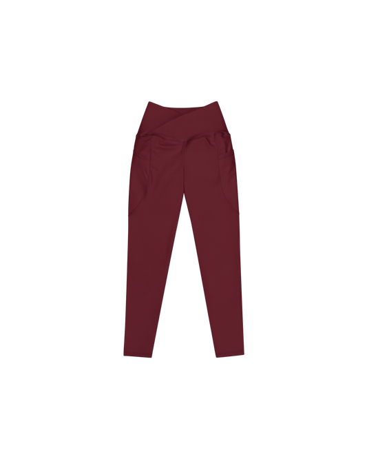 Ember Recycled Leggings in burgundy