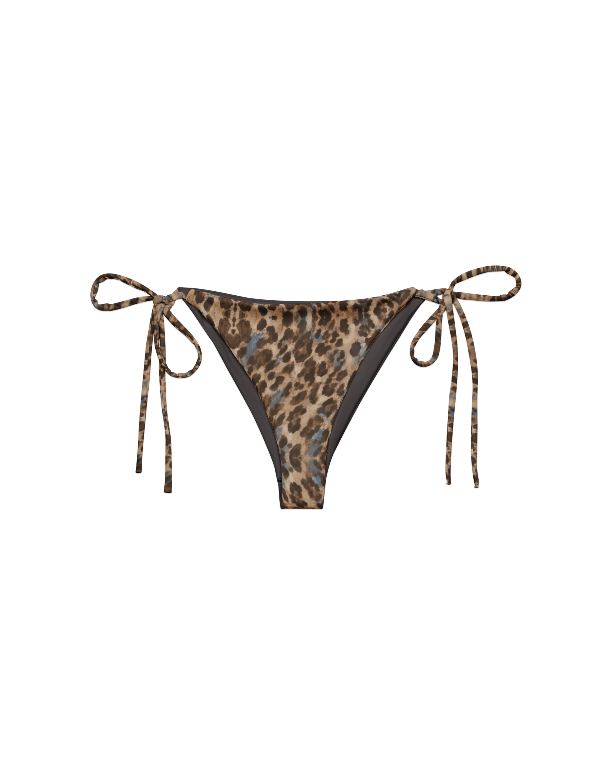Leopard-print side-tie string bikini bottom, from Aurora Soulwear's Heatwave collection.