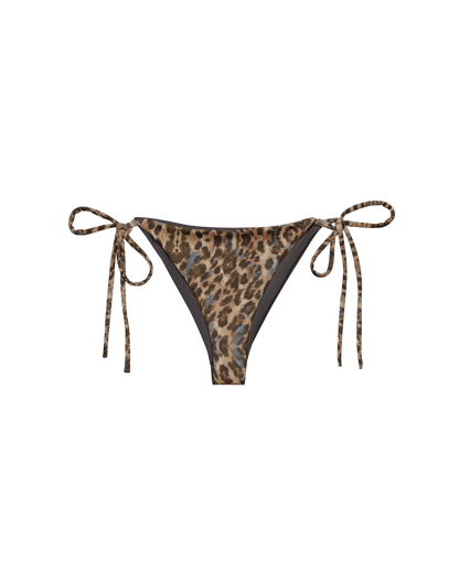 Leopard-print side-tie string bikini bottom, from Aurora Soulwear's Heatwave collection.