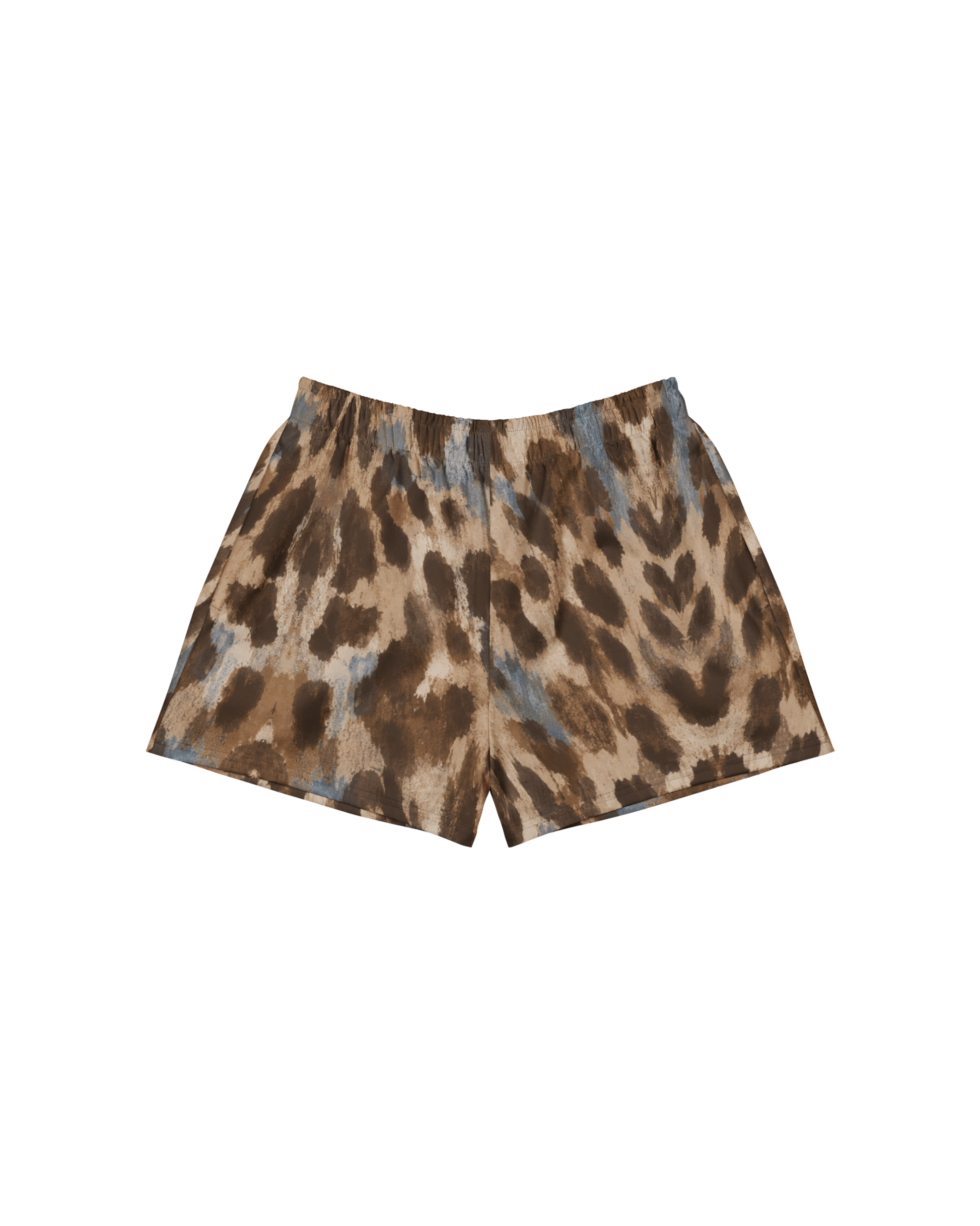 Leopard-print lightweight shorts with drawstring waist, from Aurora Soulwear's Heatwave collection.