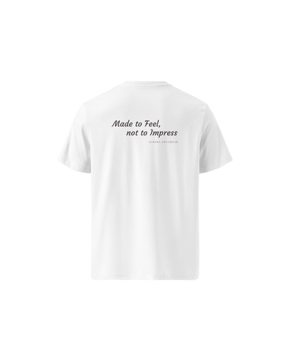 Heart Organic Cotton T-shirt in white with back print
