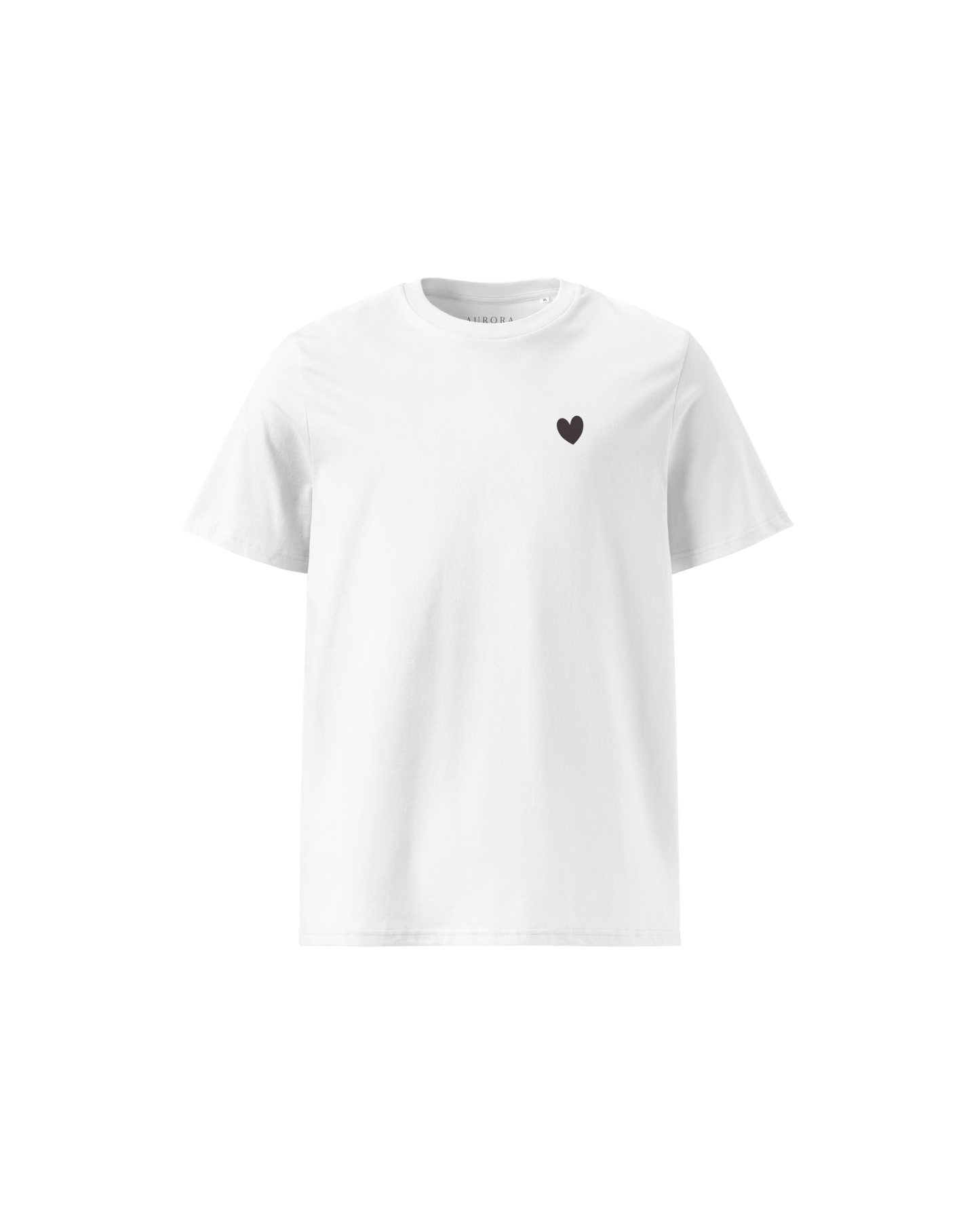 Heart Organic Cotton T-shirt in white with back print