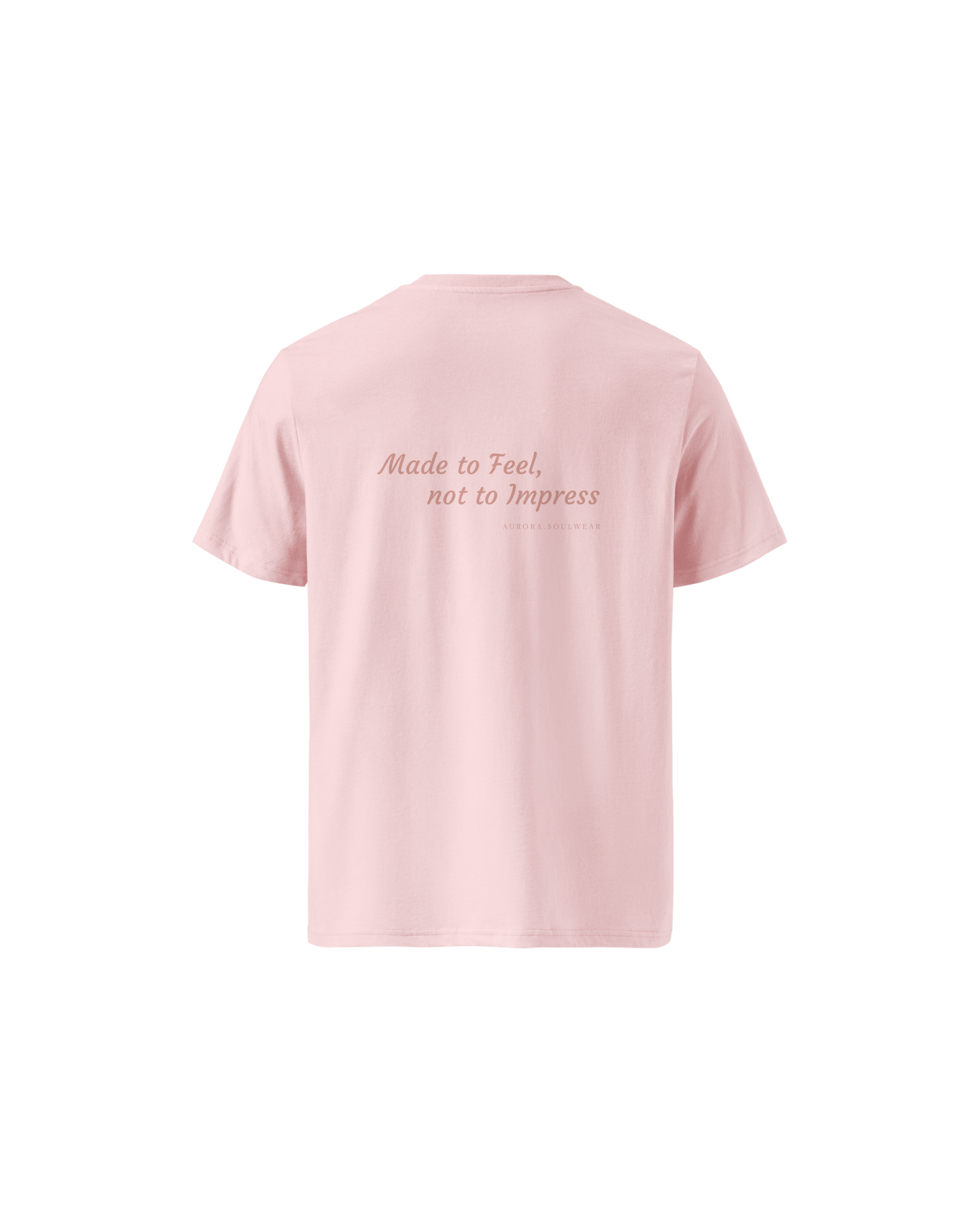 Heart Organic Cotton T-shirt in cotton pink with Duna back print