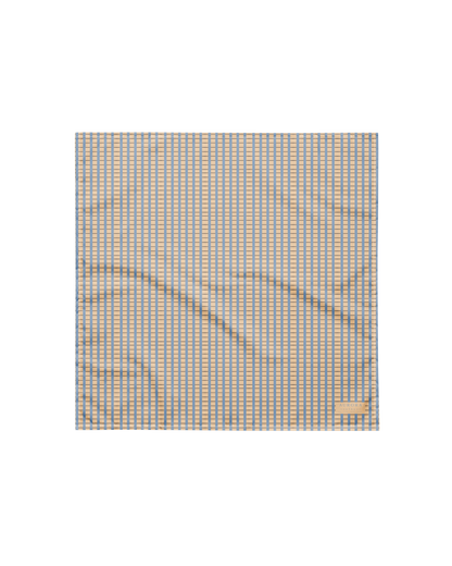 Warm sand and soft-blue check recycled bandana by Aurora Soulwear