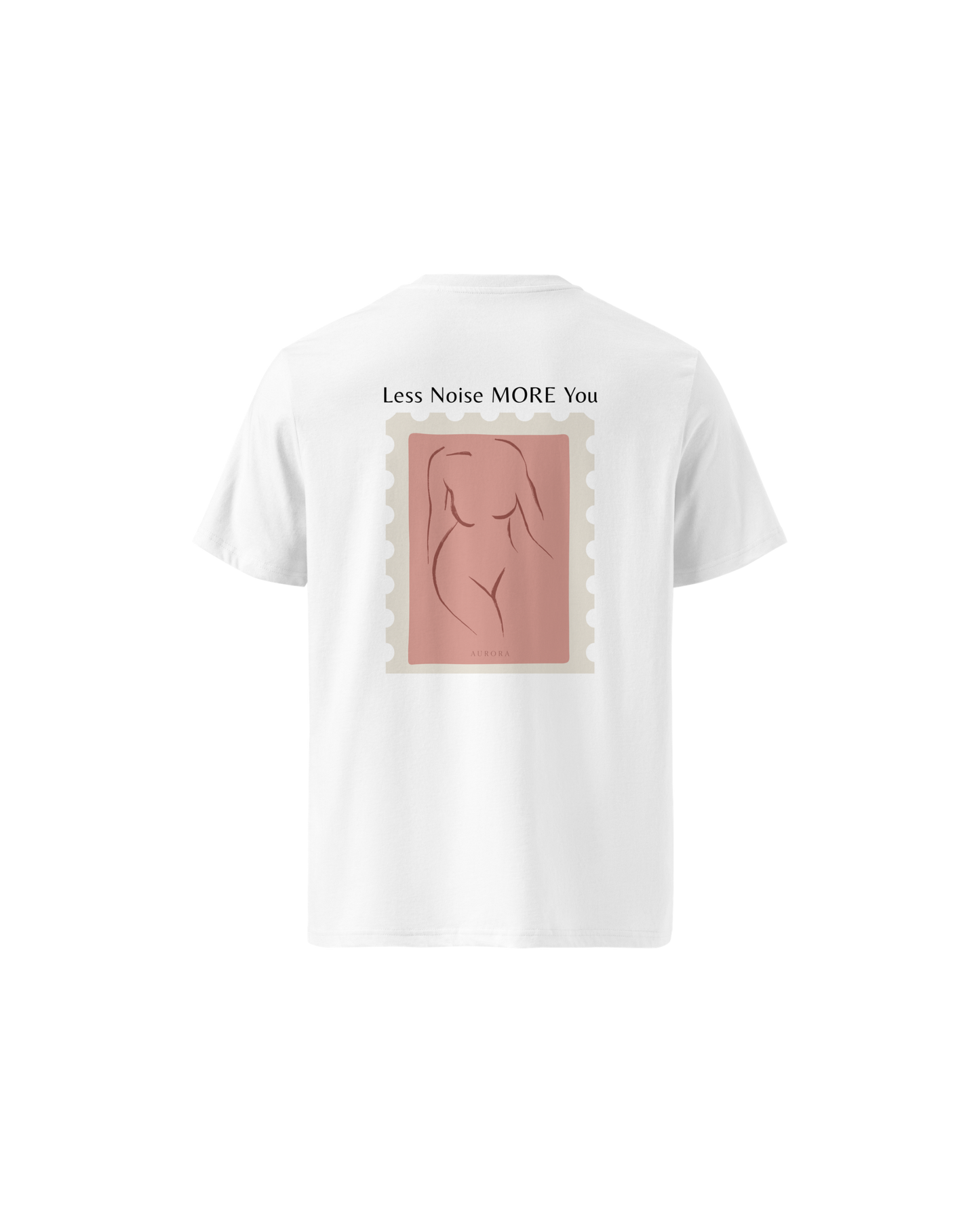 More You Organic T-shirt in white with More You back print