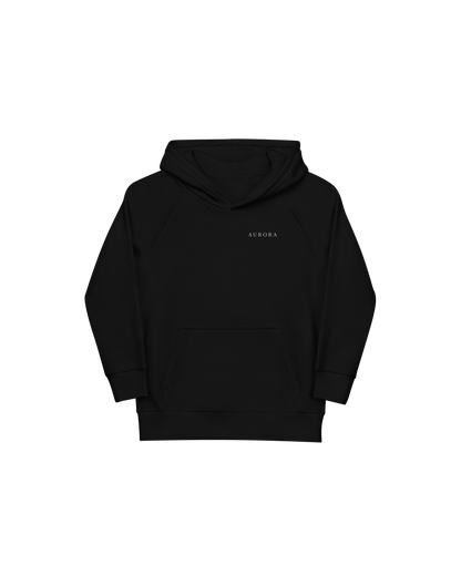 Protocol Blend Kids Hoodie in black with Calm Protocol back print