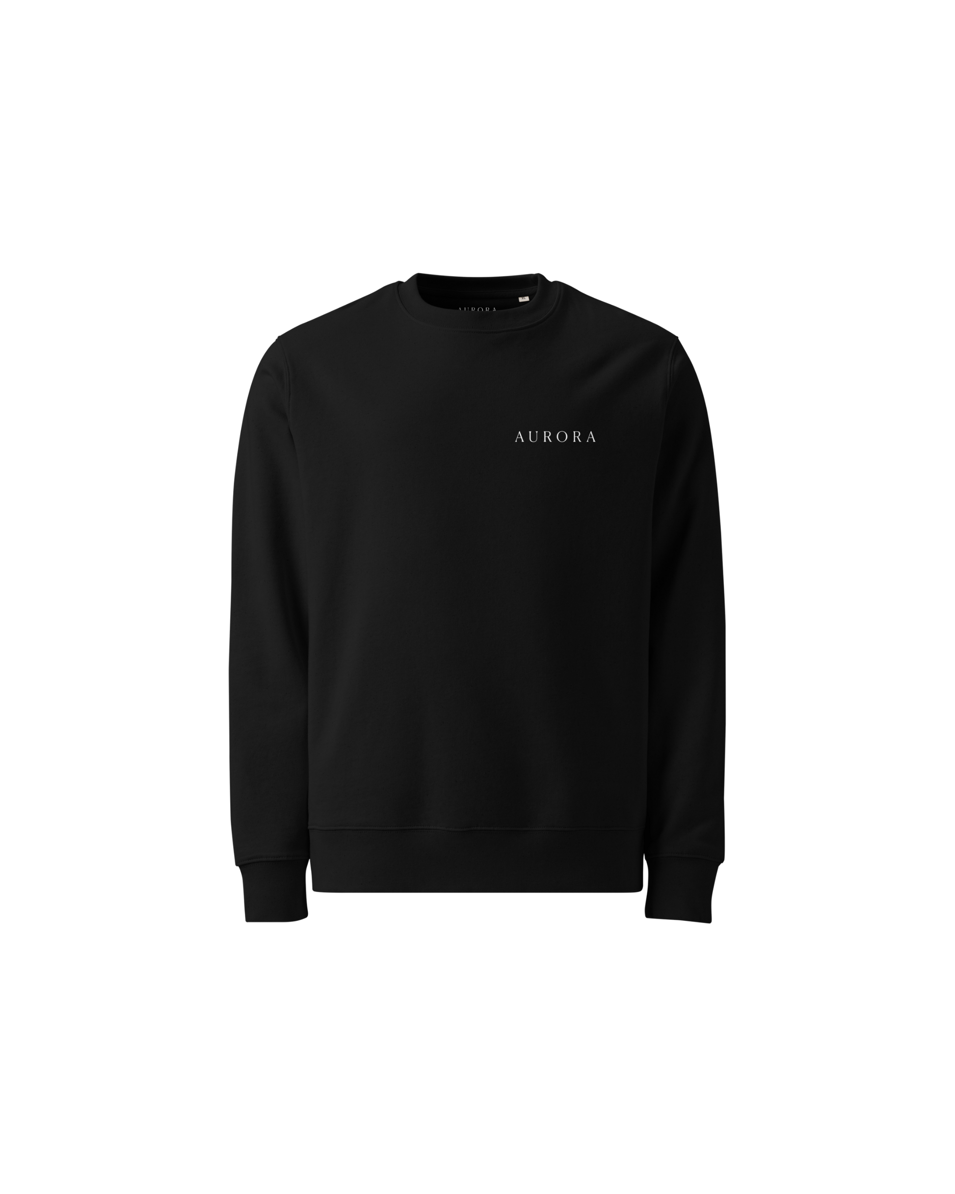 Protocol Organic Sweater in black with Calm Protocol back print