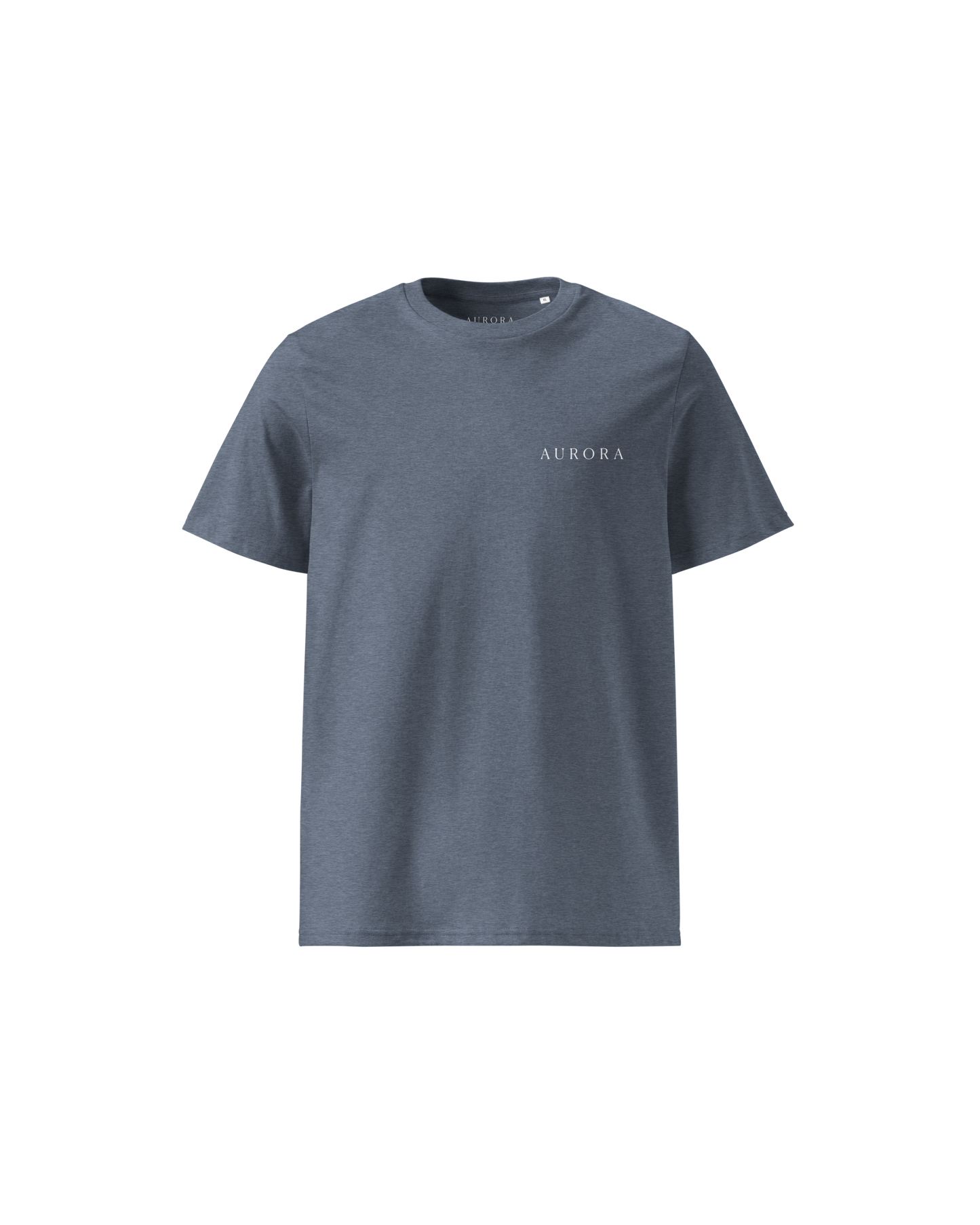 Return To You Organic Cotton T-shirt in heather blue with Wear What Returns To You back print