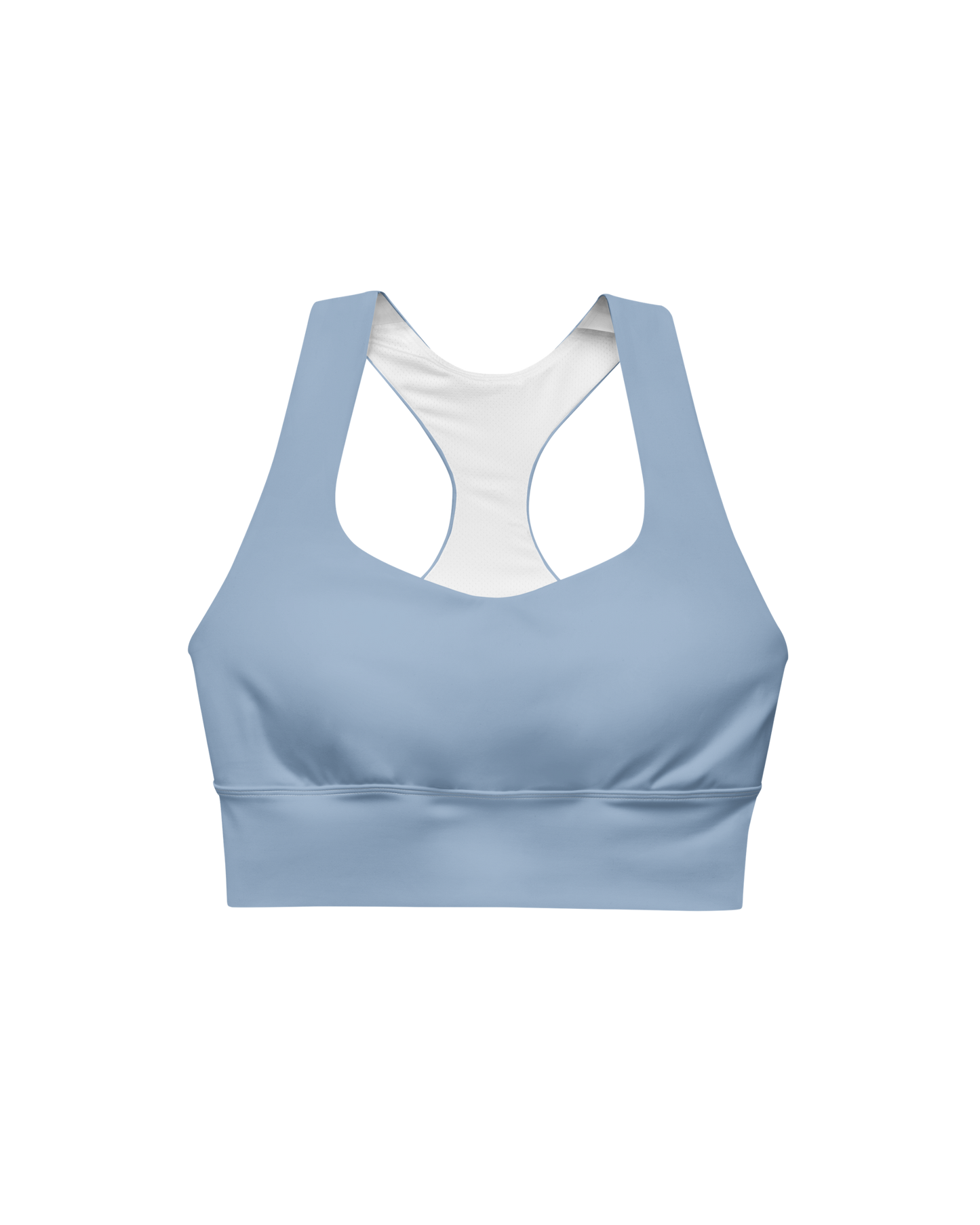 Soft lake-blue recycled sport top by Aurora Soulwear