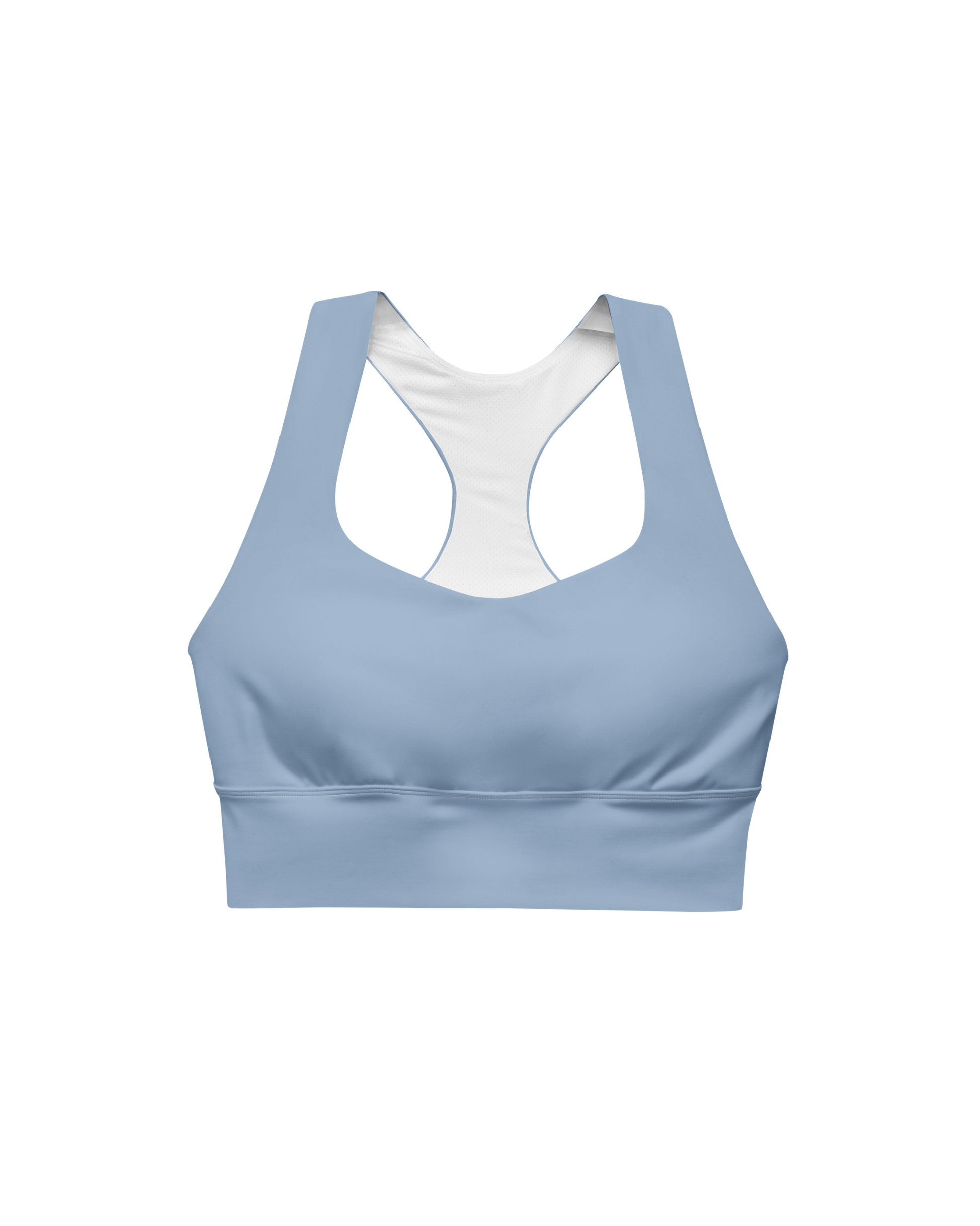 Soft lake-blue recycled sport top by Aurora Soulwear