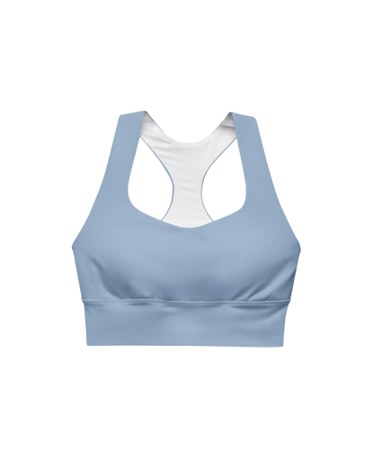 Soft lake-blue recycled sport top by Aurora Soulwear