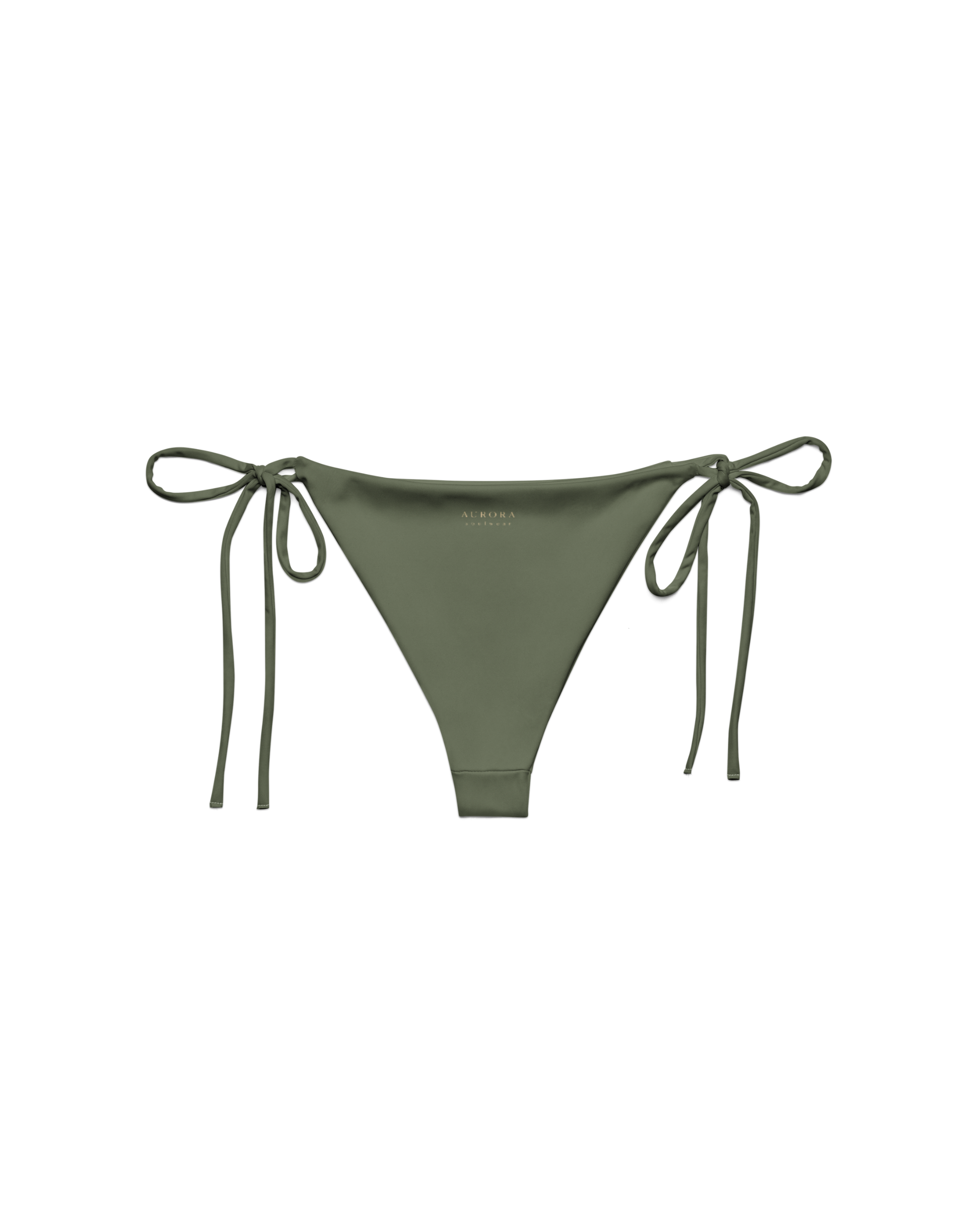 Sálvia Brisa String Bikini Bottom in deep sage green