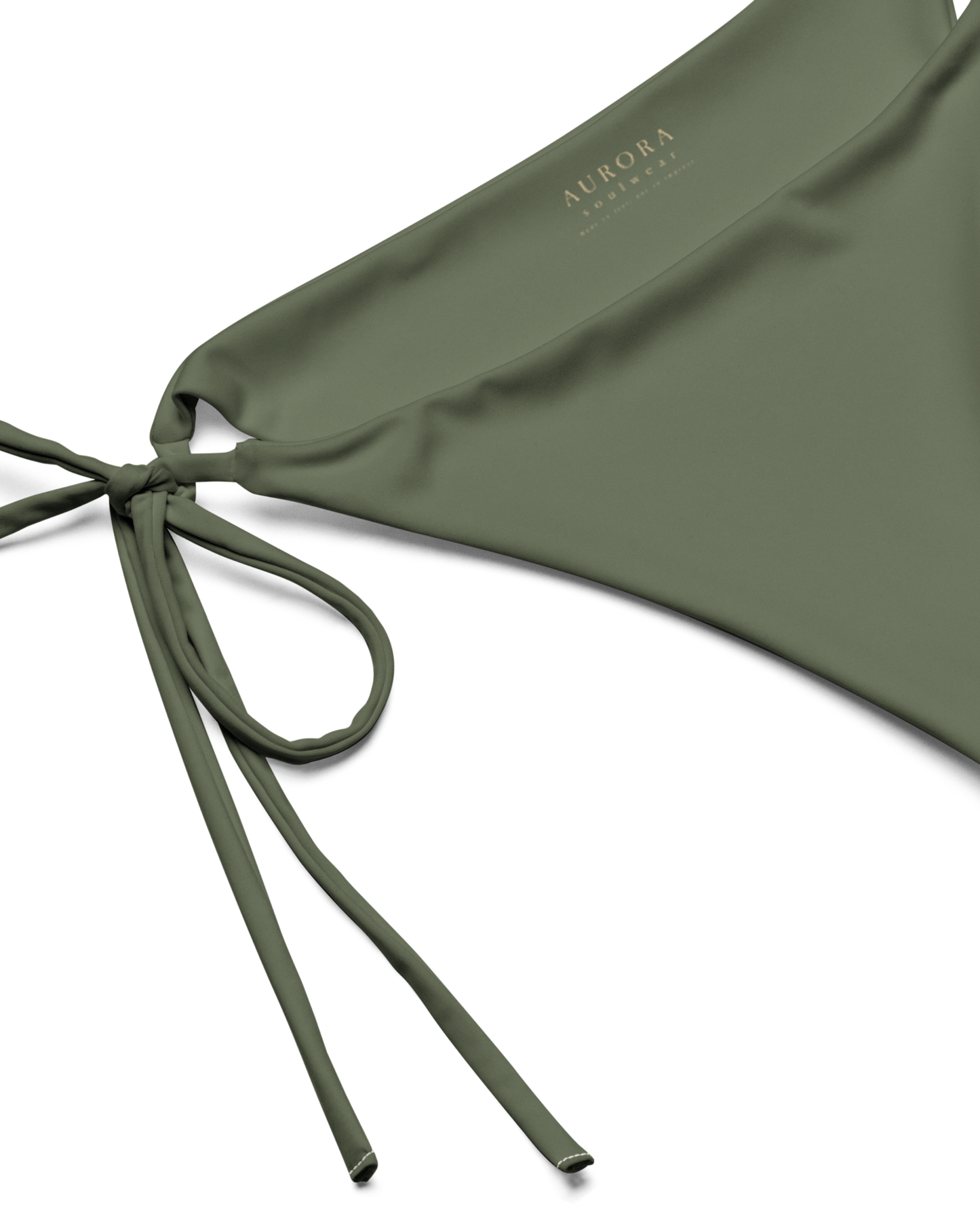Sálvia Brisa String Bikini Bottom in deep sage green