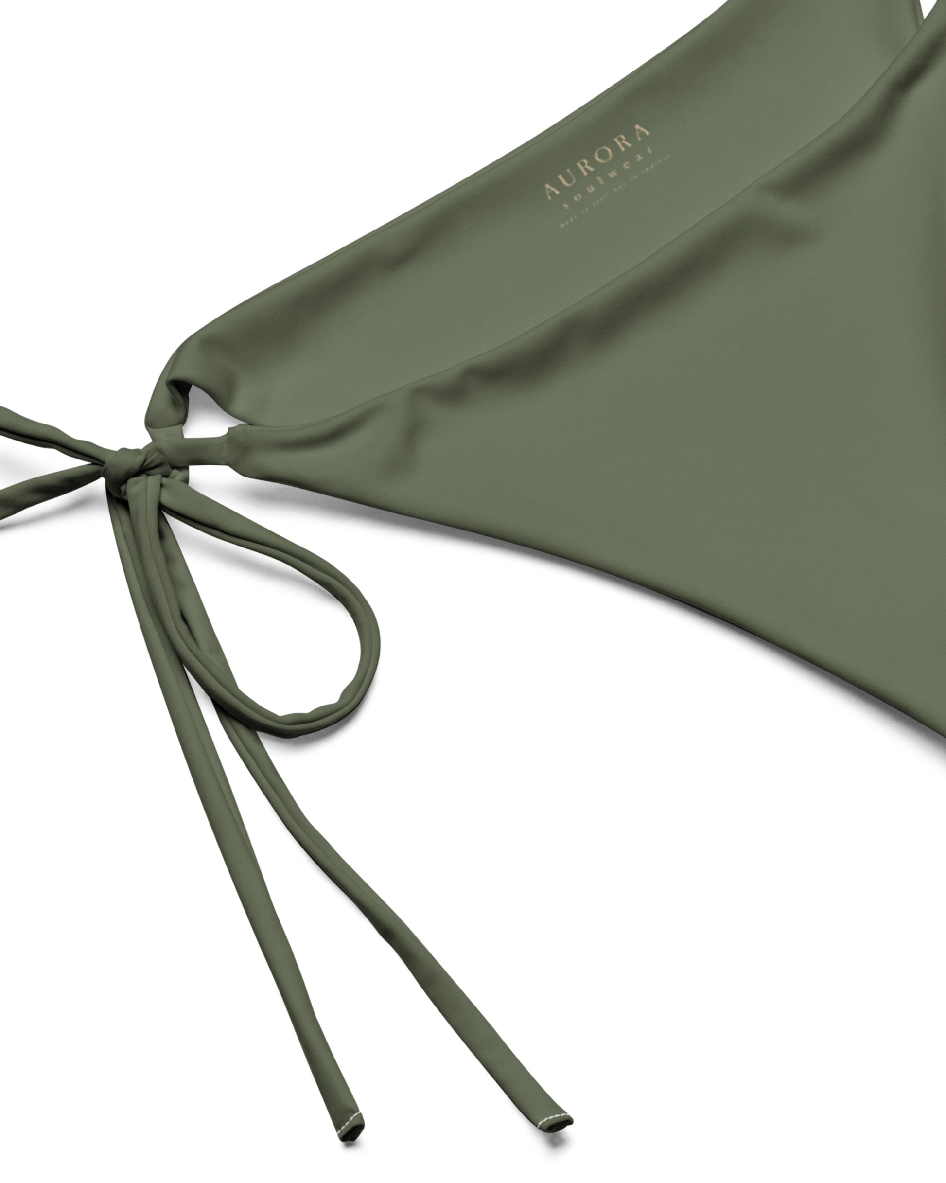 Sálvia Brisa String Bikini Bottom in deep sage green
