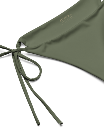 Sálvia Brisa String Bikini Bottom in deep sage green