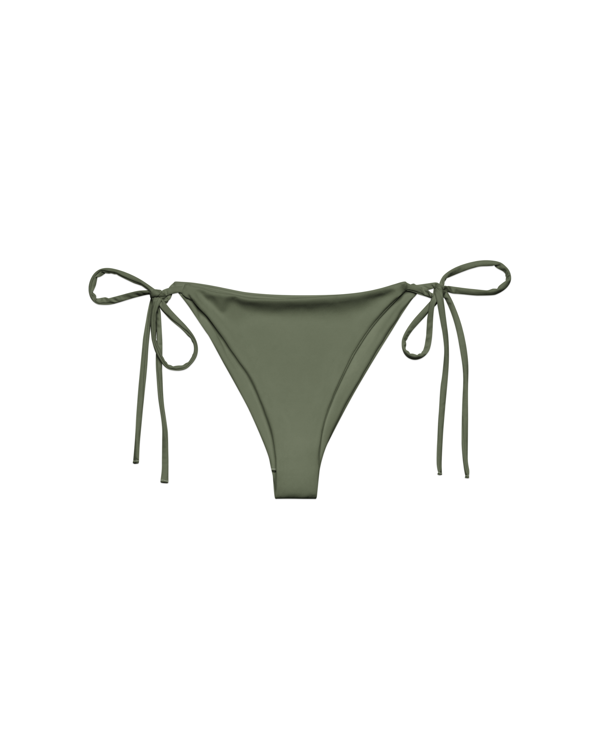 Sálvia Brisa String Bikini Bottom in deep sage green