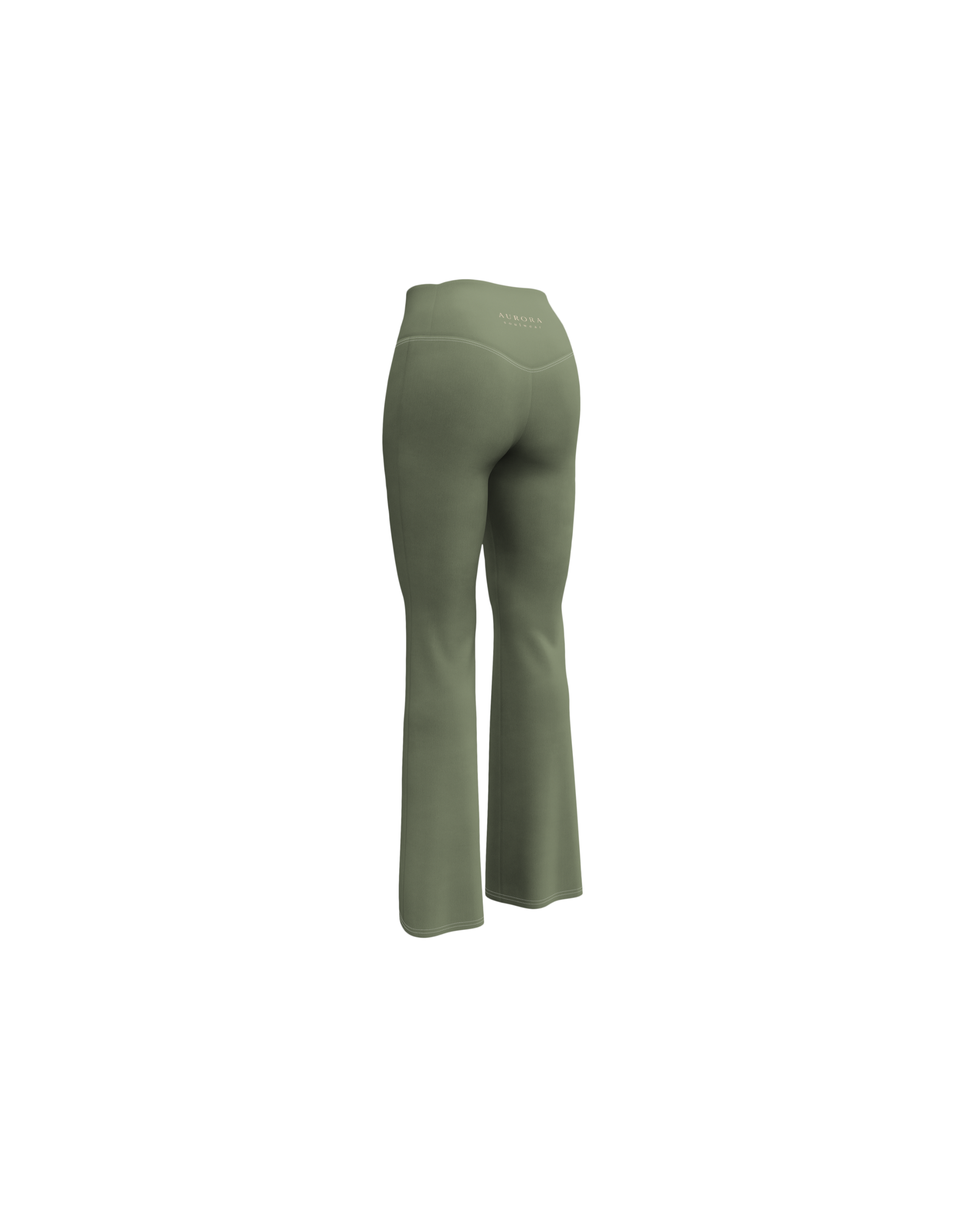 Sálvia Recycled Flare Leggings in deep sage green