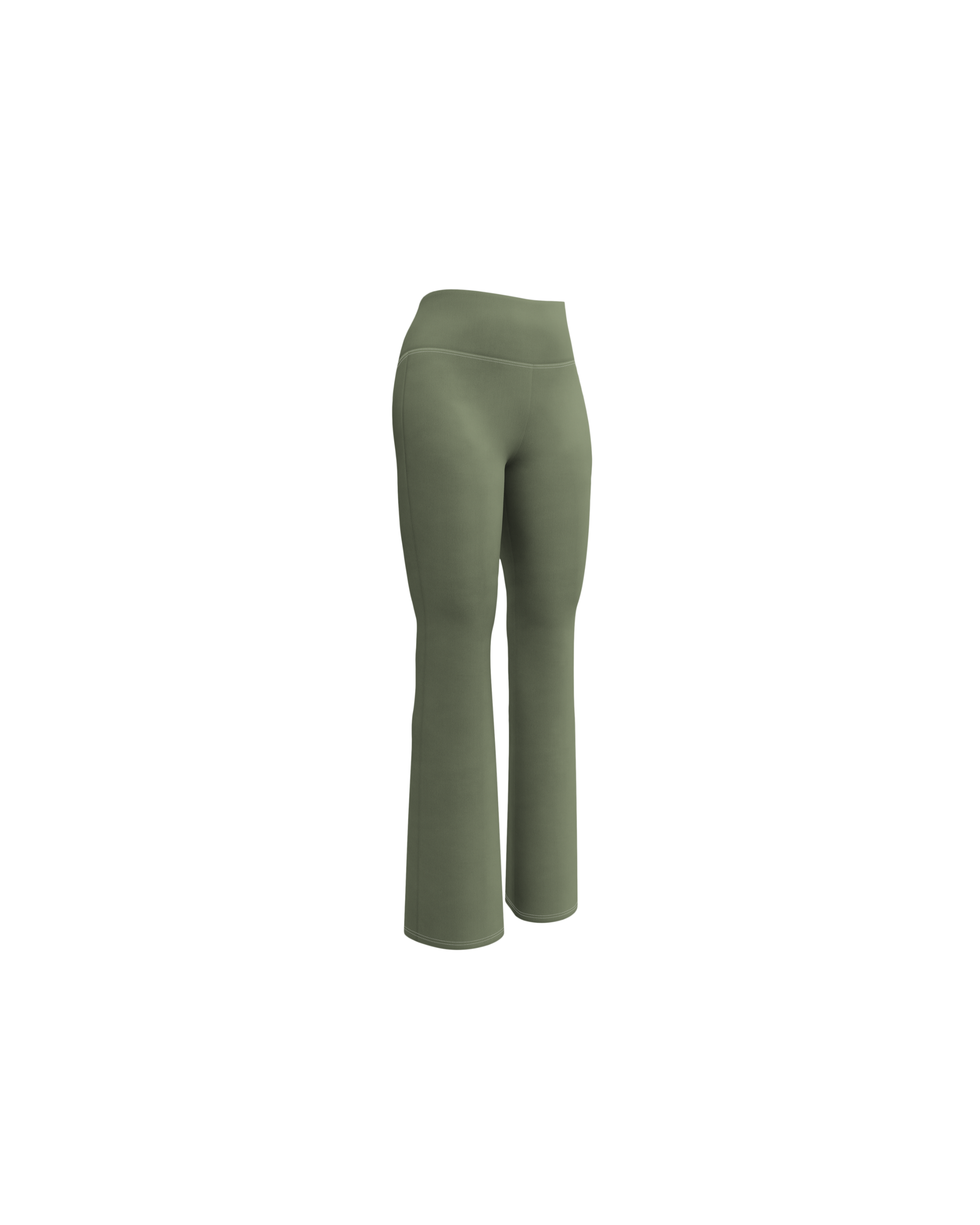 Sálvia Recycled Flare Leggings in deep sage green
