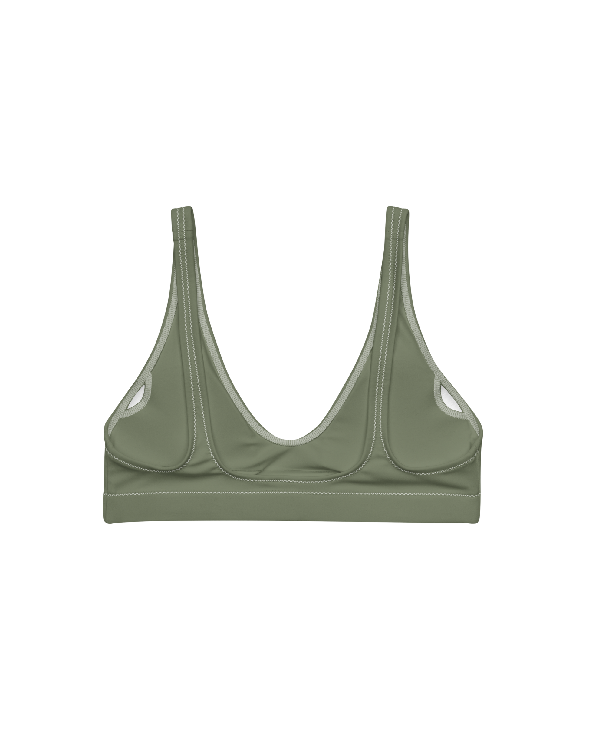 Sálvia Sienna Padded Bikini Top in deep sage green