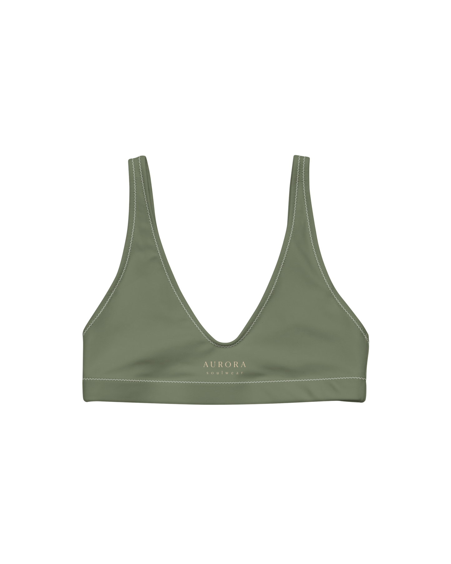 Sálvia Sienna Padded Bikini Top in deep sage green