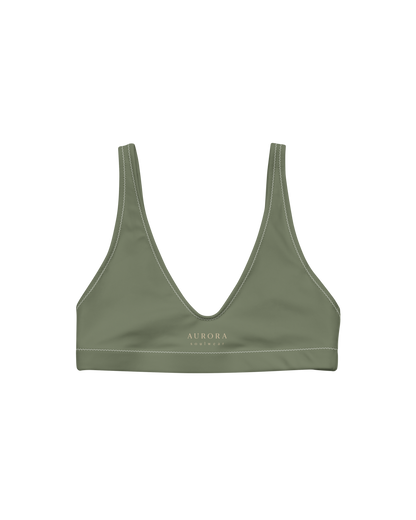 Sálvia Sienna Padded Bikini Top in deep sage green