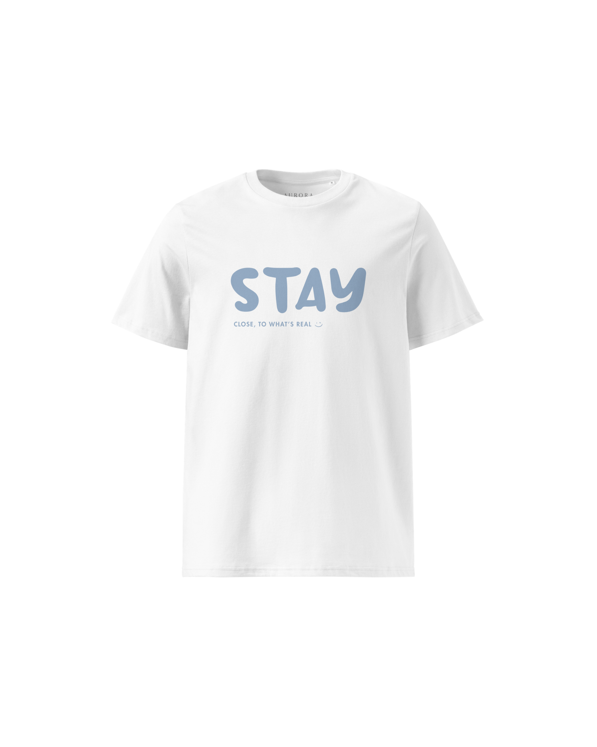 Stay Organic Cotton T-shirt in white with brand detail