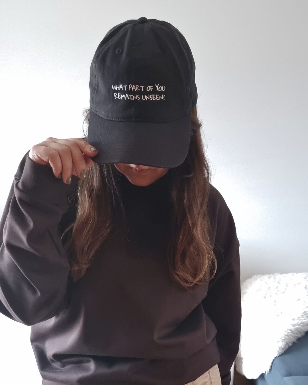  Unseen Organic Cap in black with Unseen embroidery