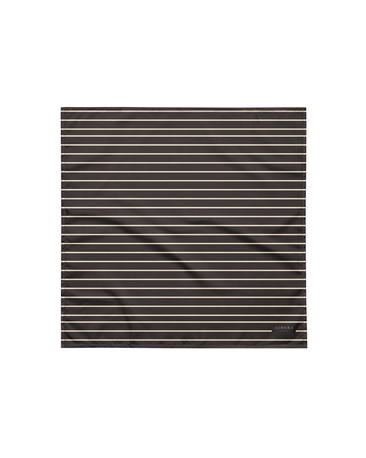 Unseen Recycled Bandana in dark brown and oyster