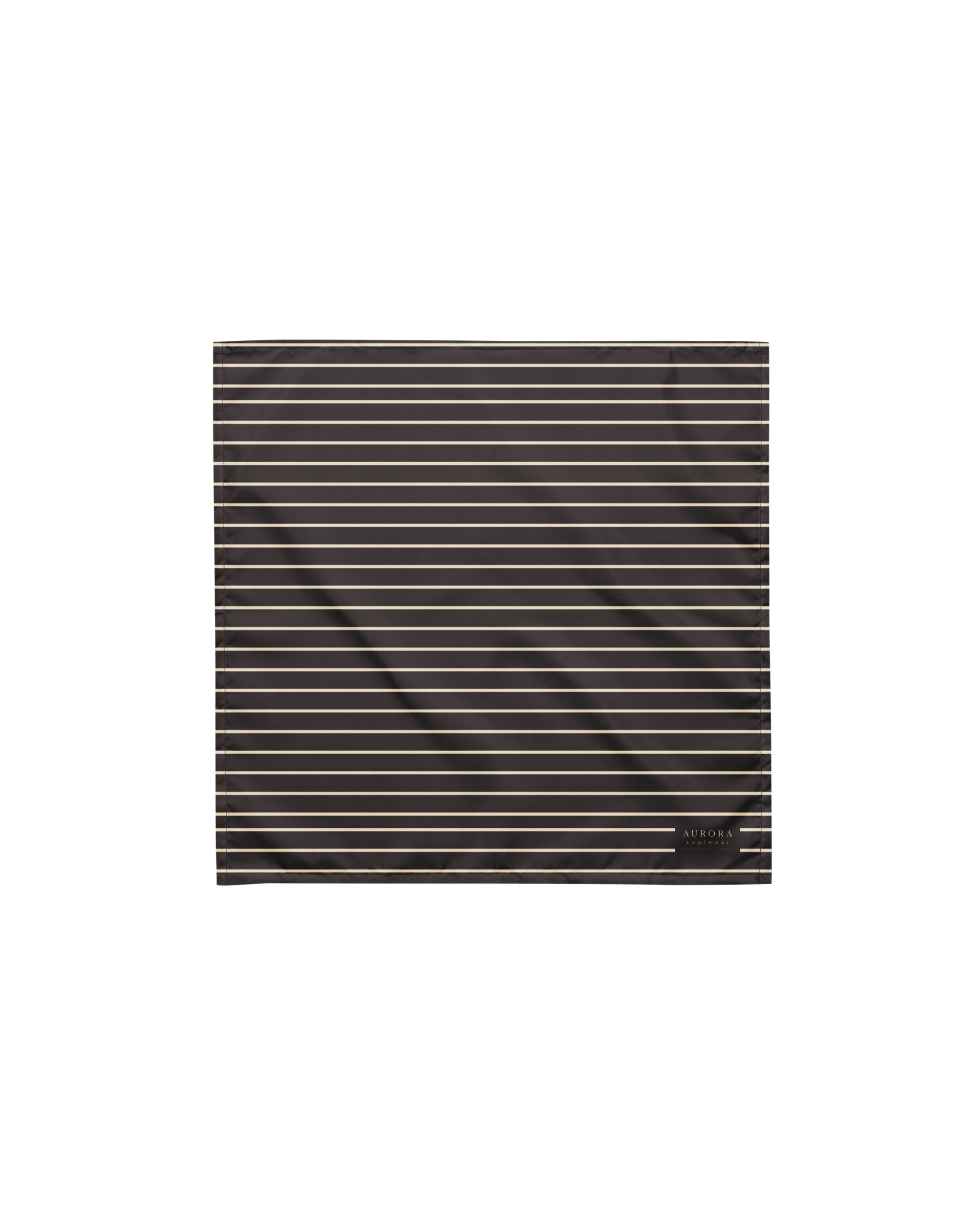 Unseen Recycled Bandana in dark brown and oyster