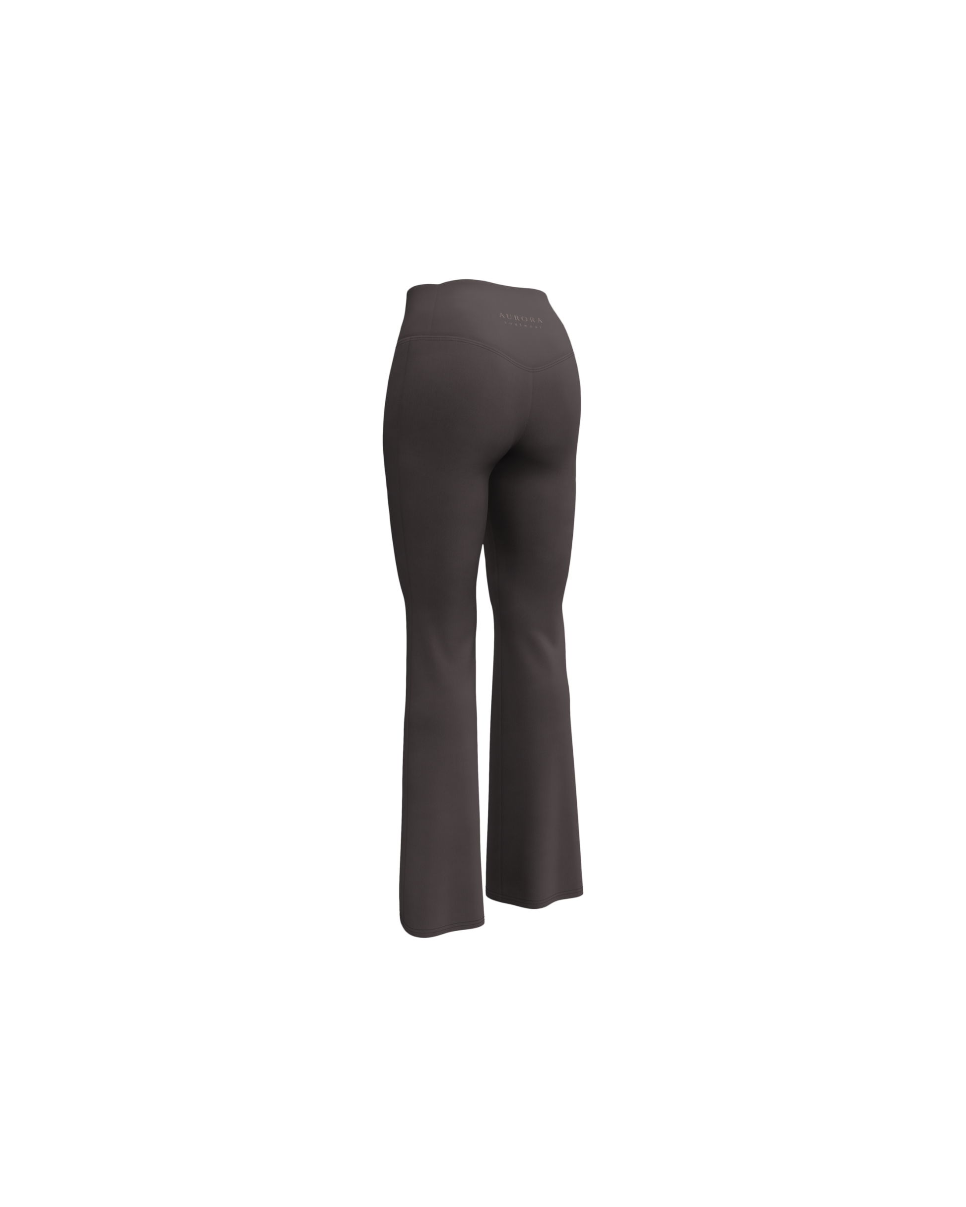 Unseen Recycled Flare Leggings in dark brown