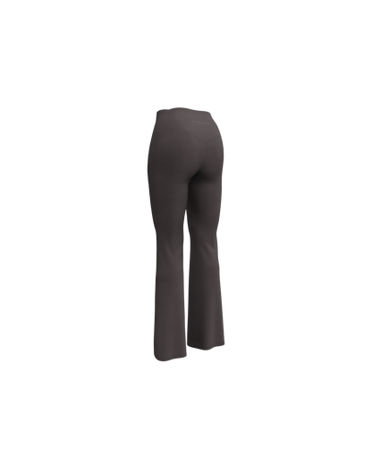 Unseen Recycled Flare Leggings in dark brown