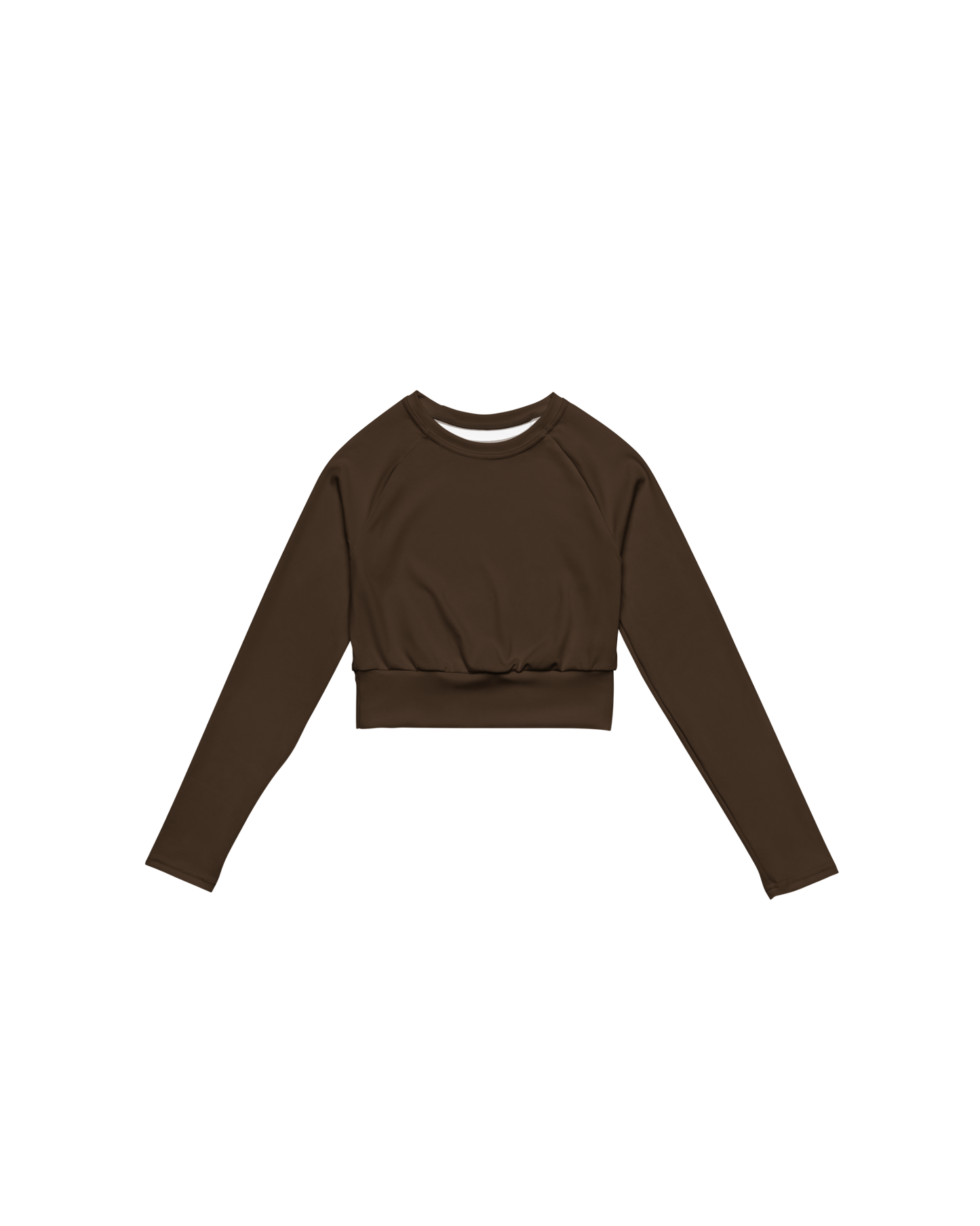 Unseen Recycled Long Sleeve Top in chocolate brown