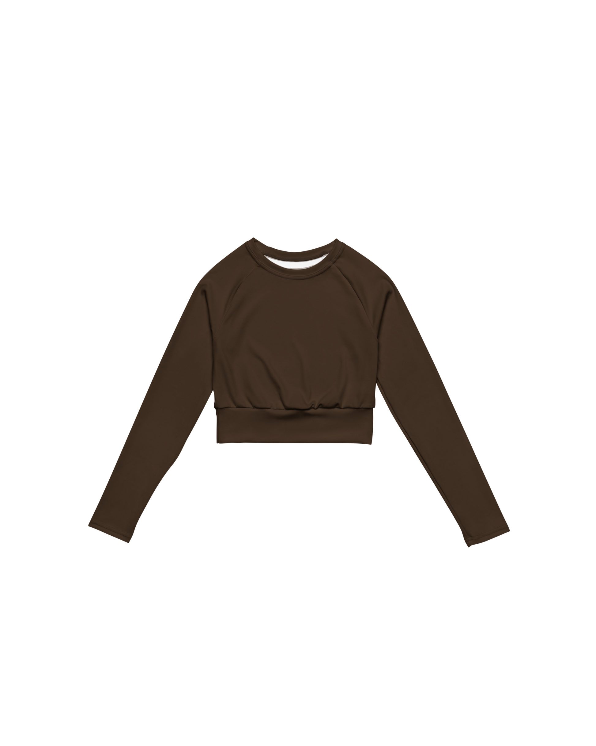 Unseen Recycled Long Sleeve Top in chocolate brown