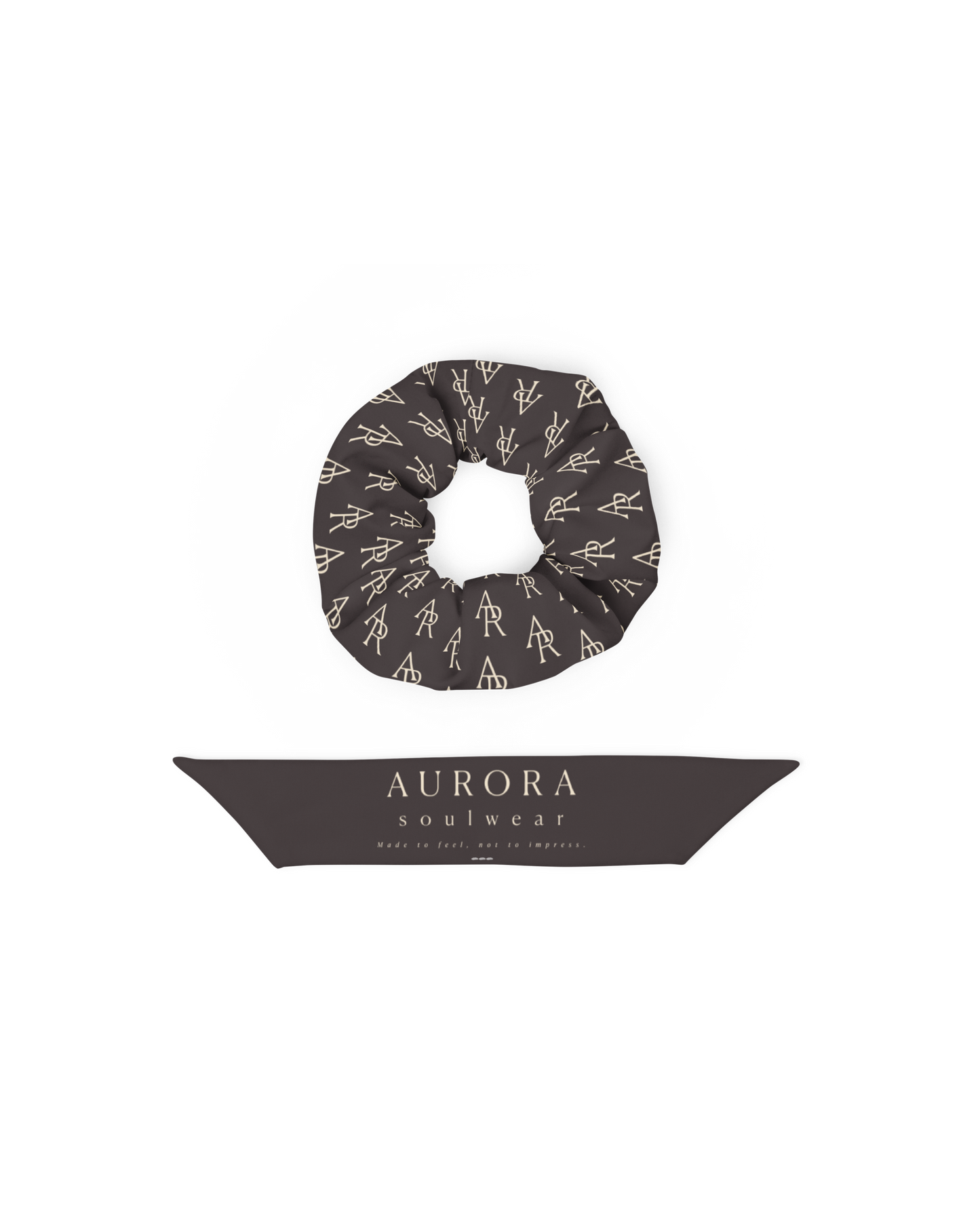 Unseen Recycled Scrunchie in dark brown