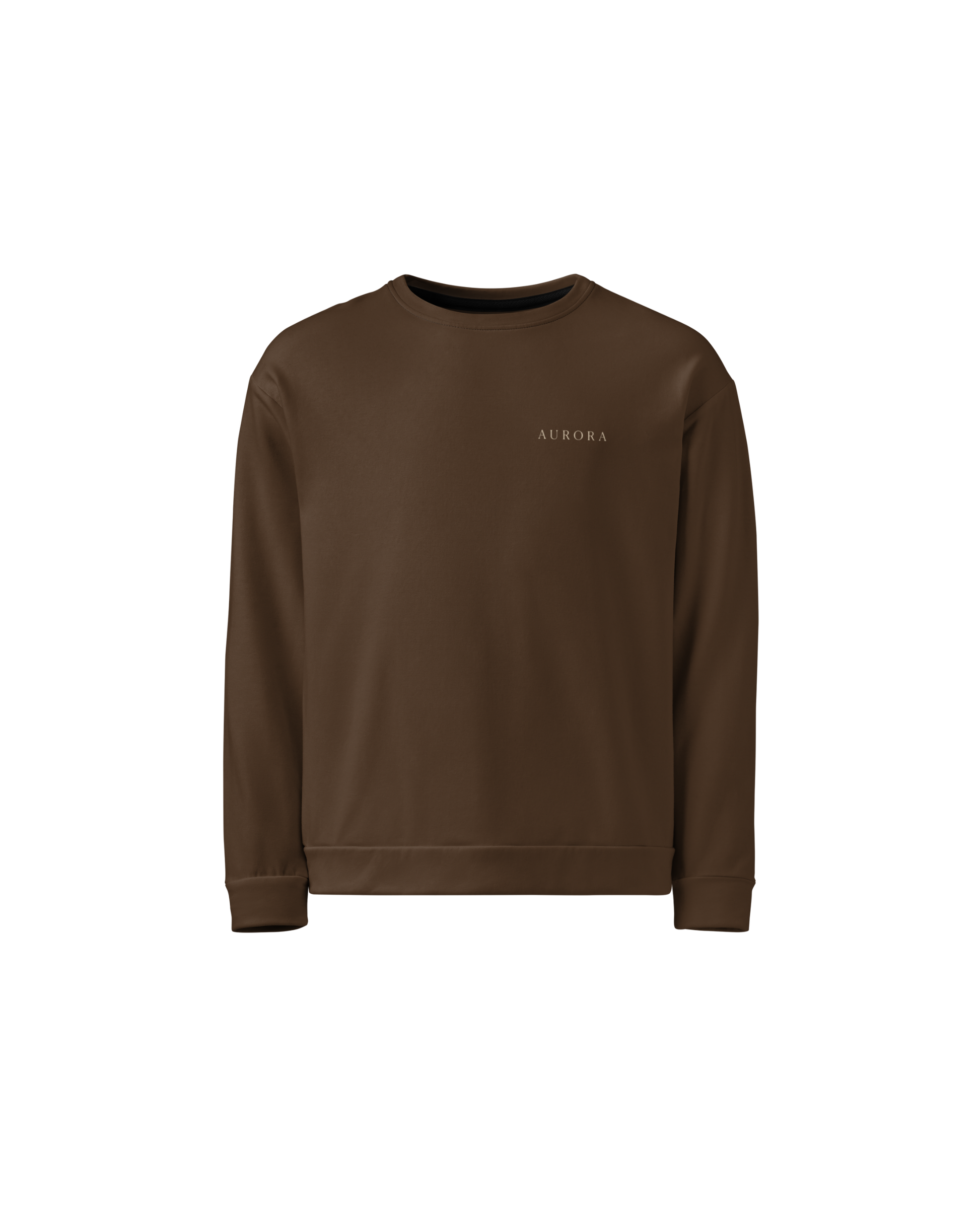 Unseen Recycled Sweater in chocolate brown with The Unseen Is Real back print